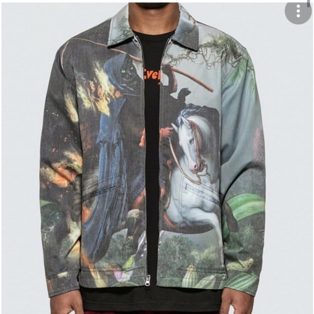 RIPNDIP Fire & Desire Denim Coach Jacket Rare